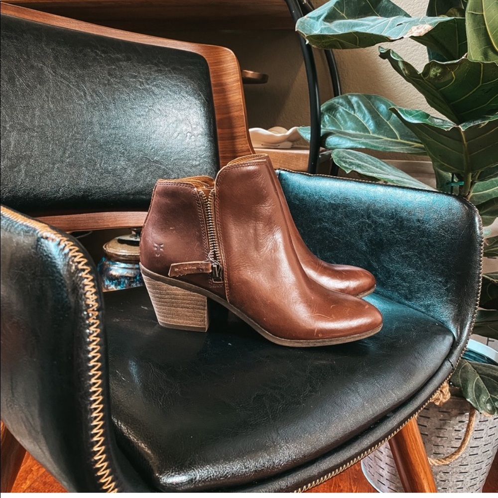 Frye Brown Ankle Boots